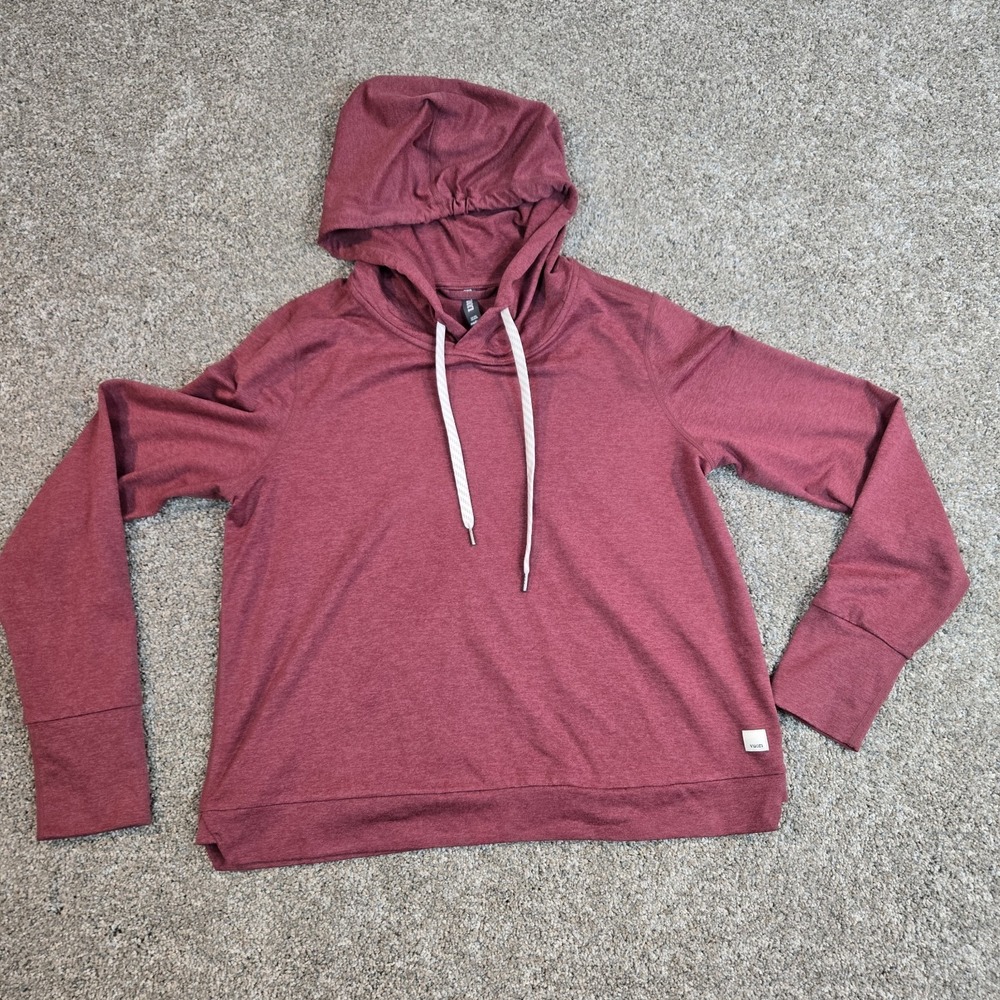 Vuori Halo Essential Hoodie Shirt Current Heather Womens M DreamKnit performance - Picture 2 of 8